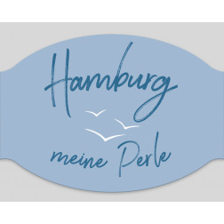 Papier-Mundschutz - "Hamburg meine Perle"