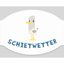 Papier-Mundschutz - "Schietwetter"
